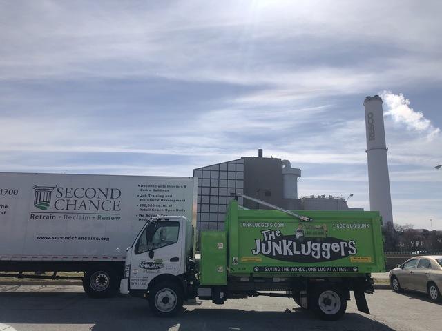 Truck at donation center
