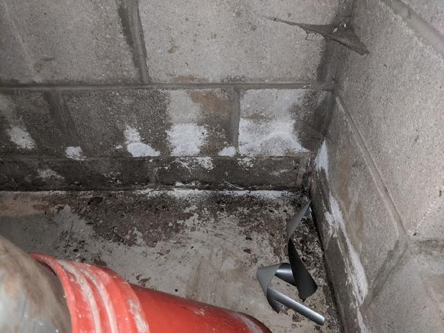 Water seeping in at foundation footing