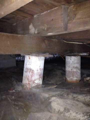 Sinking Crawl Space Support