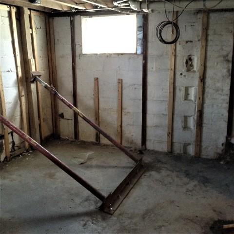 Crumbling Foundation Walls of 100-year Home in Snover, Mi