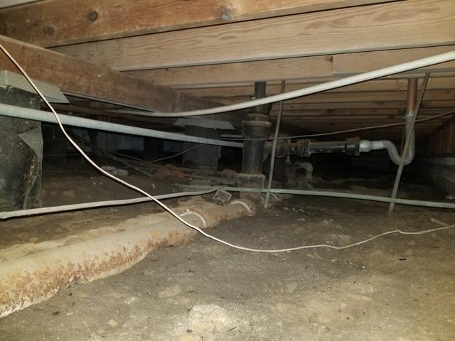 Before Crawl Space Remediation