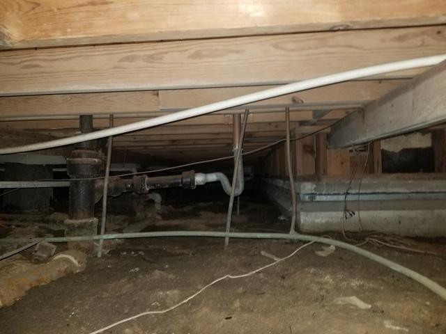 Before Crawl Space Remediation
