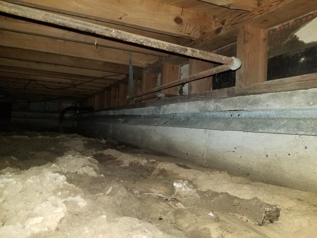 Before Crawl Space Remediation