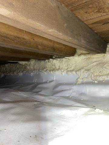 CleanSpace® and Rim Joist Insulation Stop Air Flow and Water Leaking