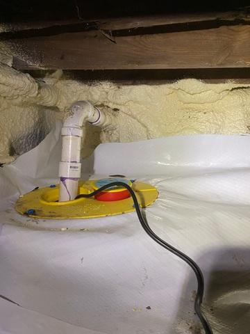 SuperSump Installed in Crawl space