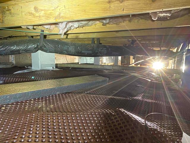 Drainage Matting inside Crawl Space
