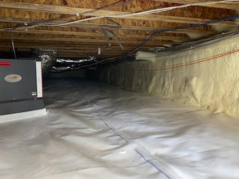 Closed-Cell Spray Foam and Dehumidifier