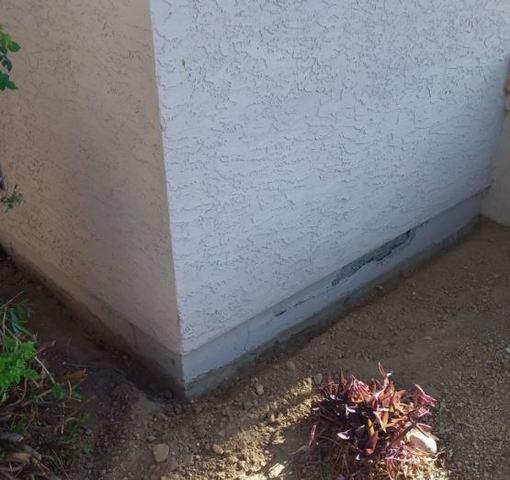 Concrete Stem Wall Repair - Another Before Photo