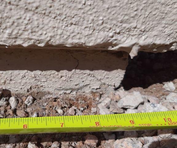 Concrete Stem Wall Crack Close Up