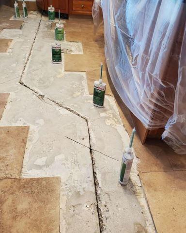 Concrete Crack Stitching Project Mid Repair