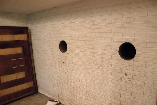 Interior Wall Repair for Helical Tie Back Hole