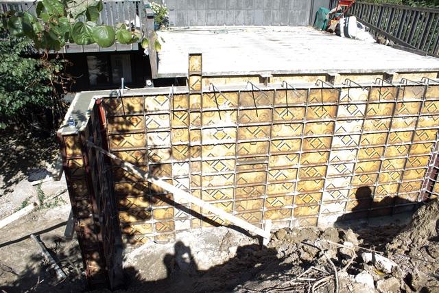 Poured Wall setup for concrete to be poured in.