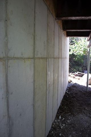 After photo of new wall straight and structurally sound. 