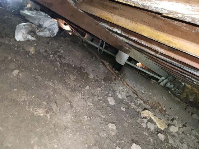Before Crawl Space Remediation