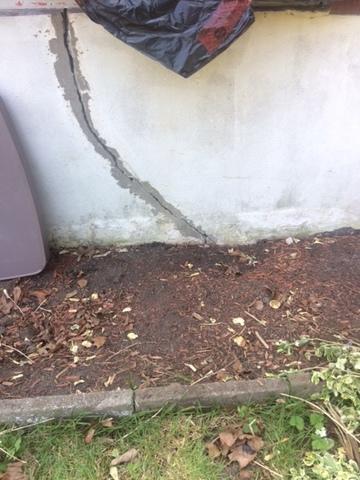 Fissure dans la fondation