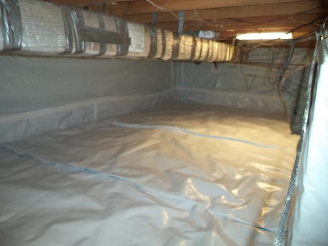 CleanSpace will serve as a barrier to moisture that will make its way into the crawlspace.