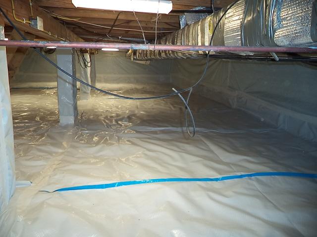 CleanSpace will serve as a barrier to moisture that will make its way into the crawlspace.