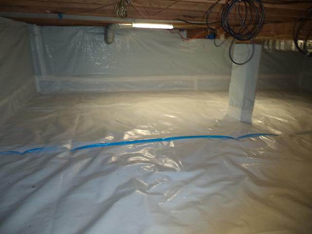 CleanSpace will serve as a barrier to moisture that will make its way into the crawlspace.