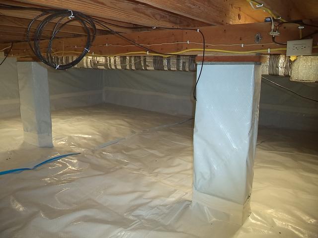 CleanSpace will serve as a barrier to moisture that will make its way into the crawlspace.