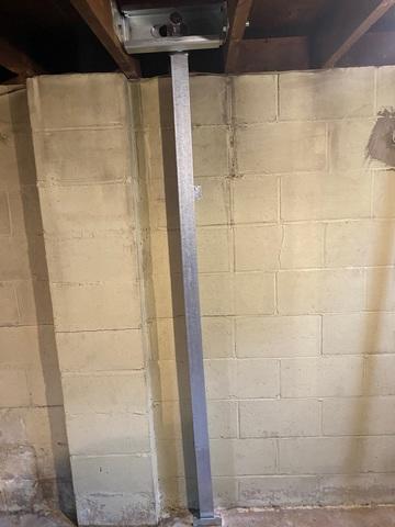 PowerBrace™ Wall Support Beams Installed To Prevent Future Cracking and Bowing In Mountain Iron, MN
