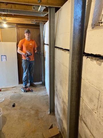 Install Photo of PowerBrace™ Wall Support Beams