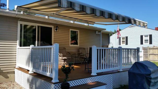 View of the new awning