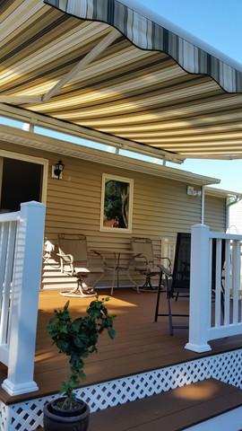 Under view of the awning