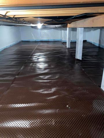 Drainage Matting Being Installed