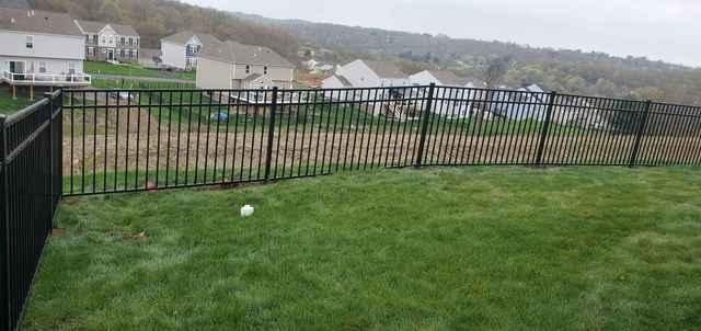 4' Black Classic, Commercial Grade, 3 Rail, Flush Bottom 4' Gate / 3' Gate Aluminum Fence