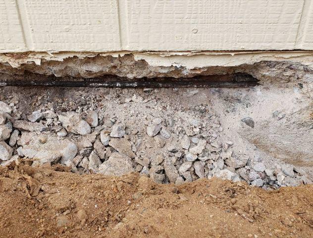 Spalling Concrete Stem Wall