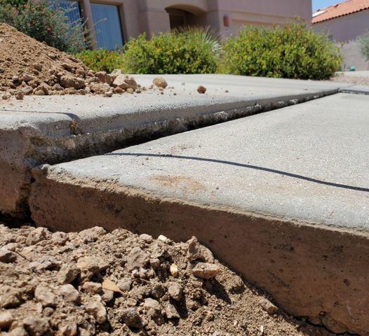 Close-up of the Concrete and Level Issue