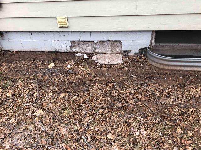 Exterior Foundation Cracked