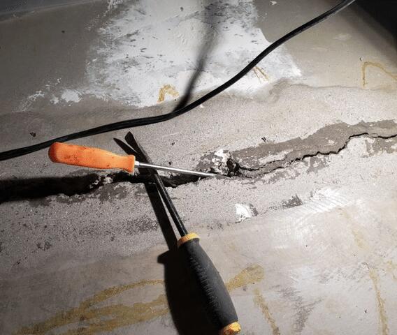 Mid Concrete Crack Repair Process