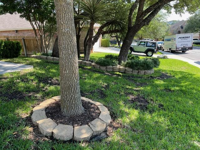 The customer wanted all these landscape pavers removed.