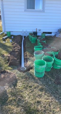 Discharge Line Carries Water Away From The House