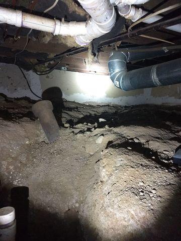 Dirt Floor Crawl Spaces Contribute to Moisture.