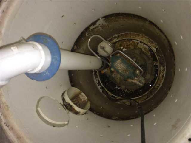 Dirty Sump Pump Before