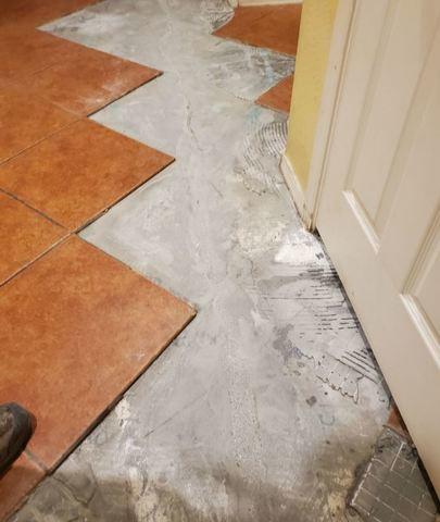 3. Final Concrete Crack Stitching Repair Step