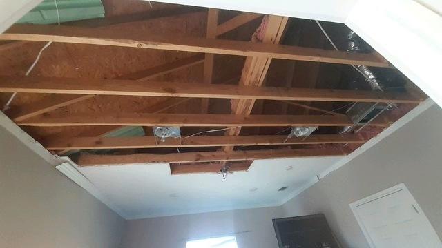 Removed Ceiling and Insulation