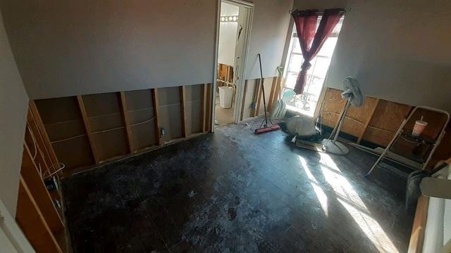 Removed Drywall and Flooring