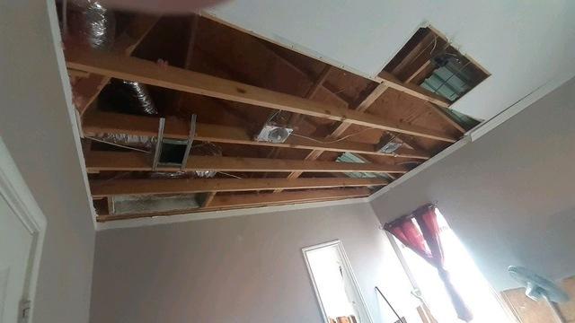 Removed Ceiling and Insulation