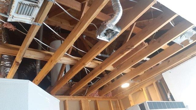 Removed Ceiling and Insulation