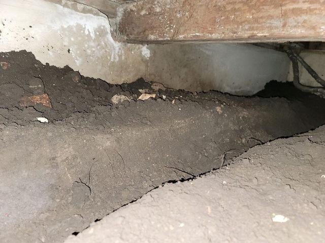 Before Crawl Space Remediation