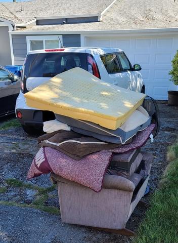 Items ready for curbside pickup