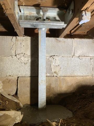 Bolt is Tightened Over Time to Straighten the Wall