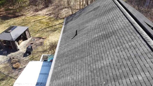 Aerial Shot of the Side of the Roof Beforehand