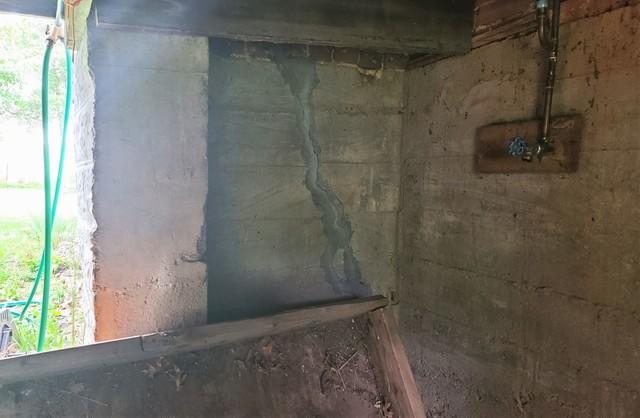 Inside View of Foundation Cracking