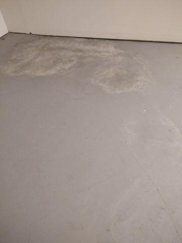 Water Damage to Concrete Floor