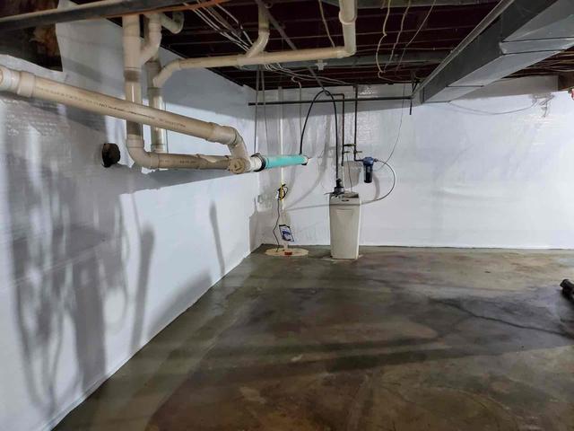 WaterGuard drainage system, TripleSafe sump pump, and CleanSpace wall vapor barrier combine to provide an effective basement waterproofing system