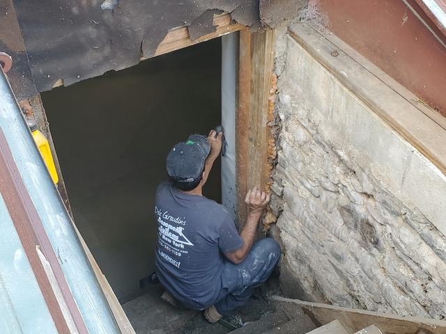 During the process of laying our concrete some of it sprayed onto our CleanSpace. Before leaving the basement we made sure that any all concrete was cleaned off our CleanSpace.